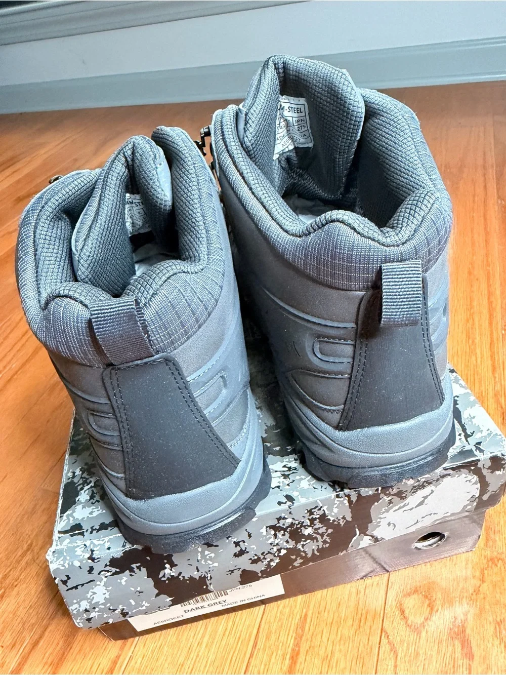 NortiV8 Men's Gray Tactical Boots - Waterproof Comfort